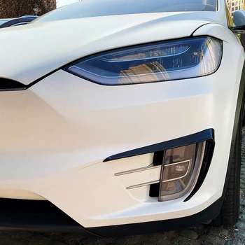 Для Tesla Model X Флаг На Переднем бампере Рамка Противотуманной фары Наклейки Накладка Аксессуары Для Стайлинга автомобилей