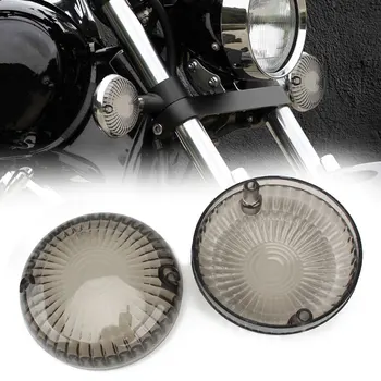 Дымовая линза мотоцикла, передняя/задняя линза Указателя поворота, крышка лампы Указателя поворота, Прозрачные цветные колпаки ламп, подходят для Yamaha V Star XVS650 1