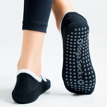 Женские высококачественные бандажные носки для йоги, противоскользящие быстросохнущие нескользящие амортизирующие носки для пилатеса, балета, Хорошее сцепление для женских хлопчатобумажных носков