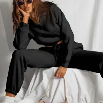 Осенний модный подиумный комплект из 2 брюк, женский комплект с длинным рукавом, винтажная блузка с фарфоровым принтом, пояс и широкие брюки, костюмы, наряд низкая цена - Женская одежда ~ Anechka-nya.ru 11