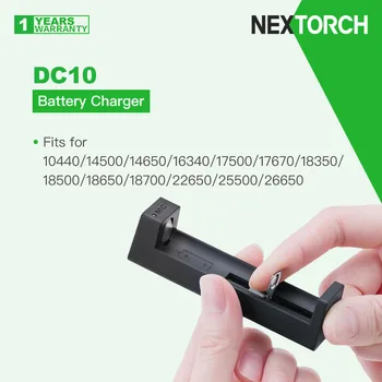 Зарядное устройство Nextorch DC10 для фонарей, подходит для 10440/14500/14650/16340/18350/18650/26650 и др. 1