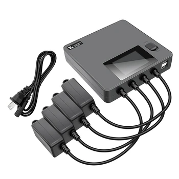 Зарядное устройство с цифровым дисплеем 6-В-1 Для Дрона Mini 3 Pro, Концентратор для зарядки аккумулятора, Быстрое Умное Зарядное устройство с USB 1