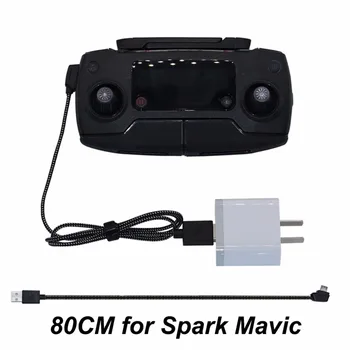 Зарядный Кабель Для DJI MAVIC Pro Mavic Air SPARK Drone 80 см Нейлоновый Пульт Дистанционного Управления USB для Контроллера Запасные Части Аксессуары 1