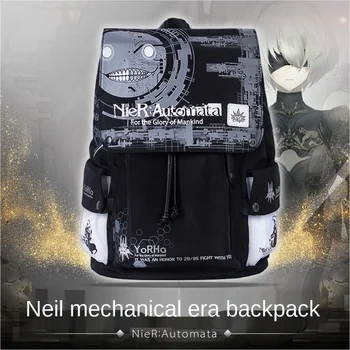 Игра NieR: Automata Школьный рюкзак для девочек и мальчиков Большой дорожный рюкзак холщовые школьные сумки для подростков аниме Bookbag 1