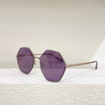 Изысканные и модные полигональные дизайнерские брендовые очки для мужчин UV400, уличные женские солнцезащитные очки ручной работы в большой оправе