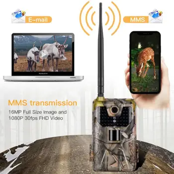 Камера слежения за дикой природой HC900M 20MP 1080P Фотоловушки Ночного видения 2G SMS MMS SMTP Электронная почта Камеры наблюдения за сотовой охотой