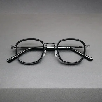 Квадратные Титановые Очки В Оправе От Близорукости Японской Ручной Работы С Синим Светом Для Ацетатных Мужских Очков Prescripion Gafas oculos de grau