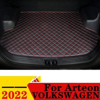 Коврик в багажник автомобиля Для Volkswagen VW Arteon 2022 Плоская Боковая Водонепроницаемая Задняя крышка Багажника, Ковровая дорожка, аксессуары для Автозака, подкладка для багажника