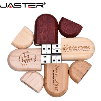 Креативный подарок JASTER USB 2.0 деревянная флешка 4 ГБ 64 ГБ 16 ГБ 32 ГБ 64 ГБ ручка внешняя карта памяти бесплатный подарок бесплатный ЛОГОТИП