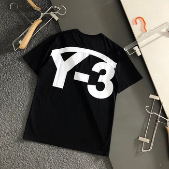 Летние футболки y-3 Yoshi, модный бренд, дизайн, Yamamoto Y3, Повседневная футболка с короткими рукавами и крупным принтом, Роскошная нижняя футболка 1