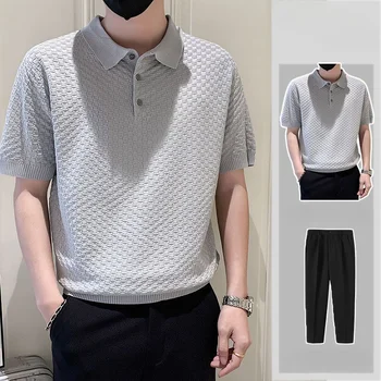 2023 Новая мужская рубашка с V-образным вырезом, футболка, Модный винтажный тонкий топ с длинным рукавом, мужские повседневные дышащие мужские рубашки со шнуровкой 