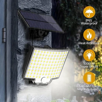 Мощный солнечный настенный светильник с дистанционным персональным внешним внутренним освещением для Ourdoor Indoor