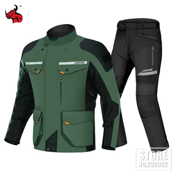 Мужская и женская мотоциклетная куртка LYSCHY, четырехсезонная водонепроницаемая теплая куртка для мотокросса, сертифицированные CE Протекторы 1