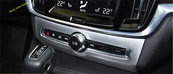 Накладка на панель центрального управления кондиционером Lapetus Подходит для VOLVO S90 2017 2018 ABS Матовый/из углеродного волокна