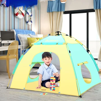 Наружная Автоматическая Палатка для Кемпинга на открытом воздухе Для мальчиков, Домашний Игровой Домик 1