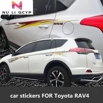 Новые автомобильные наклейки на заказ для Toyota RAV4 2009-2019, украшение кузова, спортивные модные автомобильные наклейки, аксессуары для пленки 1