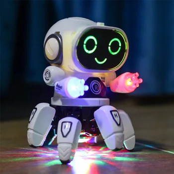 Новый танец осьминога с 6 когтями, Электрический робот, музыкальный свет, Электрическая игрушка для домашних животных, робот, интерактивная игрушка, детская игрушка, подарок на день рождения