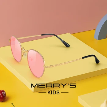 Овальные поляризованные солнцезащитные очки MERRYS DESIGN для девочек, Детские солнцезащитные очки Для девочек, оправы из поляризованного сплава с защитой UV400 S7227