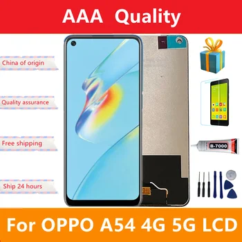 Оригинальный ЖК-дисплей A54 Для Oppo A54 4G CPH2239 ЖК-экран дисплея + Сенсорная панель Дигитайзер Для Oppo A54 5G CPH2195, рамка дисплея OPG02
