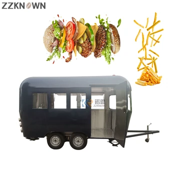 Передвижные грузовики С прицепом для перевозки продуктов Питания, Полностью оборудованные Тележки для хот-Догов, Пиццы, Кофе, мороженого, На колесах 1
