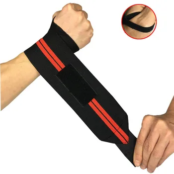 Регулируемый браслет из 2 предметов, Эластичные бандажи для поддержки запястья для тяжелой атлетики, пауэрлифтинг, дышащий, 3 цвета, Спортивная безопасность 1