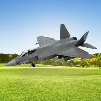 Режим самолета J-31 в масштабе 1: 144, Миниатюрные игрушки Китайских ВВС, модель истребителя, самолет из сплава, подарки, коллекция украшений 1