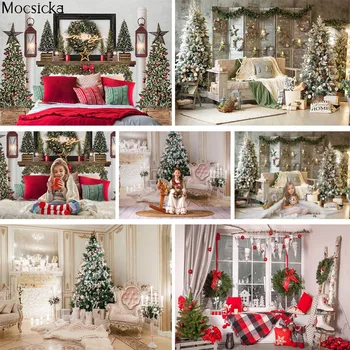 Рождественская елка Mocsicka, Королевский Роскошный Камин, Диван, Подарок для детской фотографии, Детский портрет, Фон для фотосессии