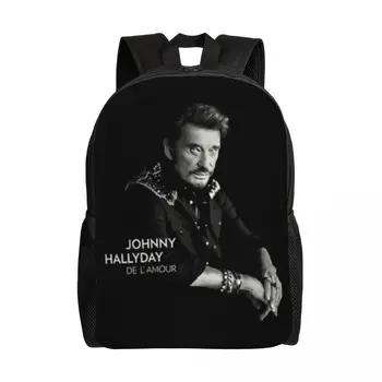 Рюкзак для ноутбука Johnny Hallyday, женский, мужской, модный, для школьников, студентов, Франция, сумка Mucisian