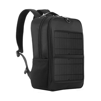 Рюкзак для ноутбука с питанием от солнечной батареи мощностью 14 Вт, водонепроницаемый рюкзак с USB-портом для зарядки 1