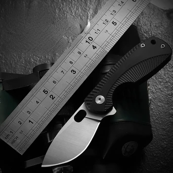Складной нож Полумесяцем Из нержавеющей стали M390 Одноручный Карманный Нож Нож для самообороны Подходит для кемпинга На открытом воздухе Туризма Рыбалки