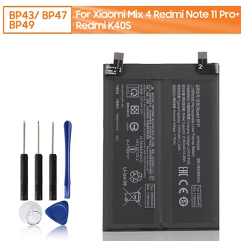 Сменный Аккумулятор BP43 Для Xiaomi Mix 4 BP47 Для Redmi Note 11 Pro + BP49 Для Redmi K40S Аккумуляторы для мобильных телефонов 4500 мАч 1