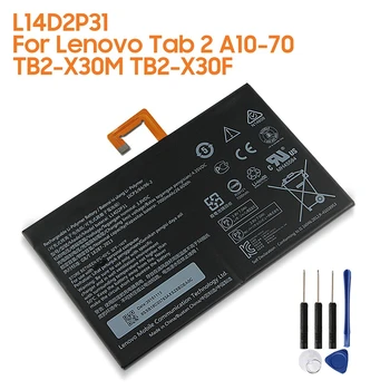 Сменный Аккумулятор L14D2P31 Для Lenovo Tab 2 A10-70 LC/A10-70F TB2-X30F TB2-X30M Аккумуляторная Батарея 7000 мАч