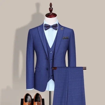 Сшитое на заказ свадебное платье жениха, блейзер, брюки, деловые классические брюки высокого класса ZHA05-58599