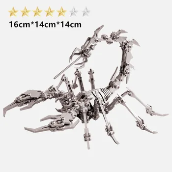 Трехмерная модель головоломки 3D Scorpion из нержавеющей стали - увлекательная игрушка и предмет коллекционирования, идеально подходящий для детских подарков