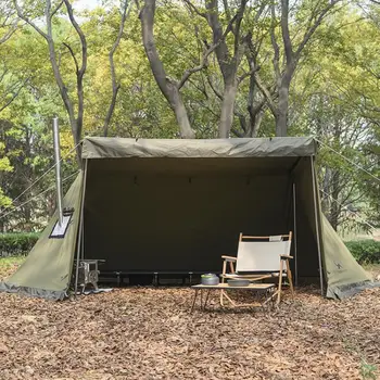Уличная парковая палатка, походный навес, Хлопчатобумажная палатка, Походная портативная складная непромокаемая палатка, принадлежности для путешествий на открытом воздухе, подходит для 1-2 человек
