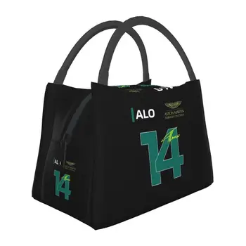 Фернандо Алонсо 14 Изолированные сумки для ланча для женщин, сменный термохолодильник Aston Martin, Ланч-бокс для пикника 1