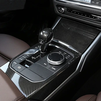 Цвет углеродного волокна LHD, Центральная консоль, Рамка переключения передач, Декоративная накладка для BMW 3 серии G20 2020-2023, Аксессуары для интерьера