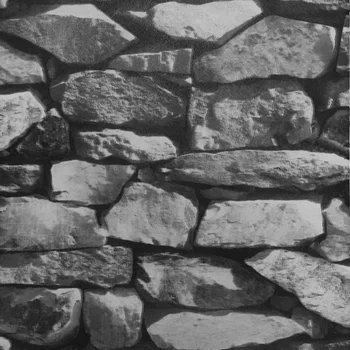 Черно-серые каменные обои 3D фон Деревенский Ретро реалистичные виниловые обои 10 м X 0,53 М Обои для домашнего декора 1