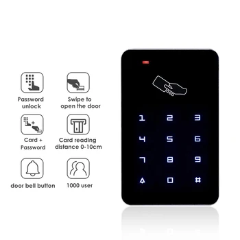 125 кГц RFID Клавиатура контроля доступа цифровая панель Сенсорный экран с Подсветкой Кард-ридер Rifd система контроля доступа к двери 2