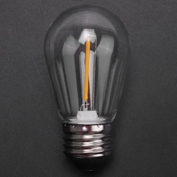 30 Упаковок Сменных Лампочек 3V LED S14 Небьющиеся Наружные солнечные Струнные Лампочки Теплого белого цвета 2