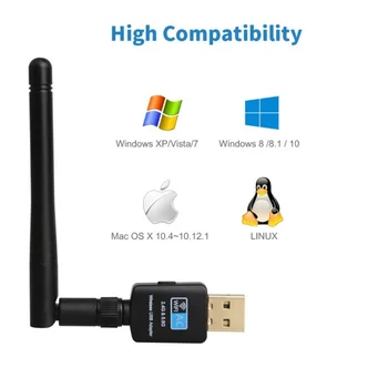 600 Мбит/с USB WiFi адаптер 5,8 ГГц + 2,4 ГГц USB WiFi приемник беспроводная сетевая карта USB WiFi высокоскоростная антенна WiFi адаптер 2