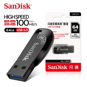 SanDisk 100% Оригинальный CZ410 USB 3,0 Флэш-накопитель 128 ГБ/64 ГБ/32 ГБ Флеш-накопитель USB 3,0 Дисковая Флешка Memory Stick 2