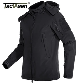TACVASEN/ водонепроницаемая куртка с флисовой подкладкой, Женская тренировочная тактическая теплая куртка, Ветровка, одежда для пеших прогулок, женские пальто 2