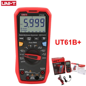 UNI-T UT61B + Блок Мультиметр Цифровой 6000 Отсчетов ЖК-Дисплей DC AC 1000V True RMS Автоматический Диапазон Измерения Емкости 60mF Измерительные Инструменты 2