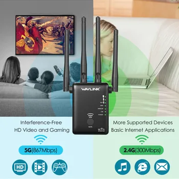 Wavlink AC1200 Wi-Fi Ретранслятор/маршрутизатор/точка доступа Беспроводной расширитель диапазона Wi-Fi Усилитель сигнала Wi-Fi с внешними антеннами Горячий 2