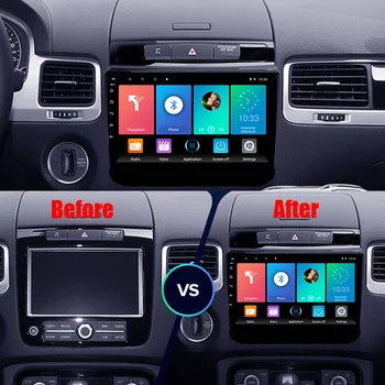 Автомобильный Мультимедийный плеер Android 4G Carplay Для Volkswagen Touareg FL NF 2010-2018 9 дюймов 2 Din Wifi GPS Навигация АвтоРадио 2
