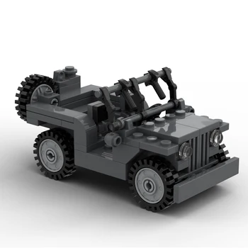Вторая мировая война Армия США Willys Jeep Сборная модель GP Военная машина Второй мировой войны Игрушечный Строительный блок Кирпичный Подарок 2
