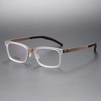 Германия Мужские Титановые прямоугольные очки в модной Сверхлегкой высокоэластичной оправе от близорукости По Рецепту Дизайнера Очков 2