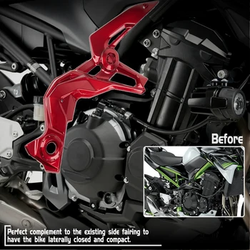 Для Kawasaki Z900 2020-2021 Передняя боковая отделка Рамка Панель крышки кузова Обтекатель Боковая панель двигателя Аксессуары для мотоциклов 2