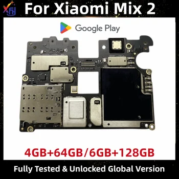 Для материнских плат Xiaomi MI MIX 2 Mix2 MB, Оригинальная материнская плата с полным набором микросхем, 64 ГБ, 128 ГБ, Глобальная версия 2